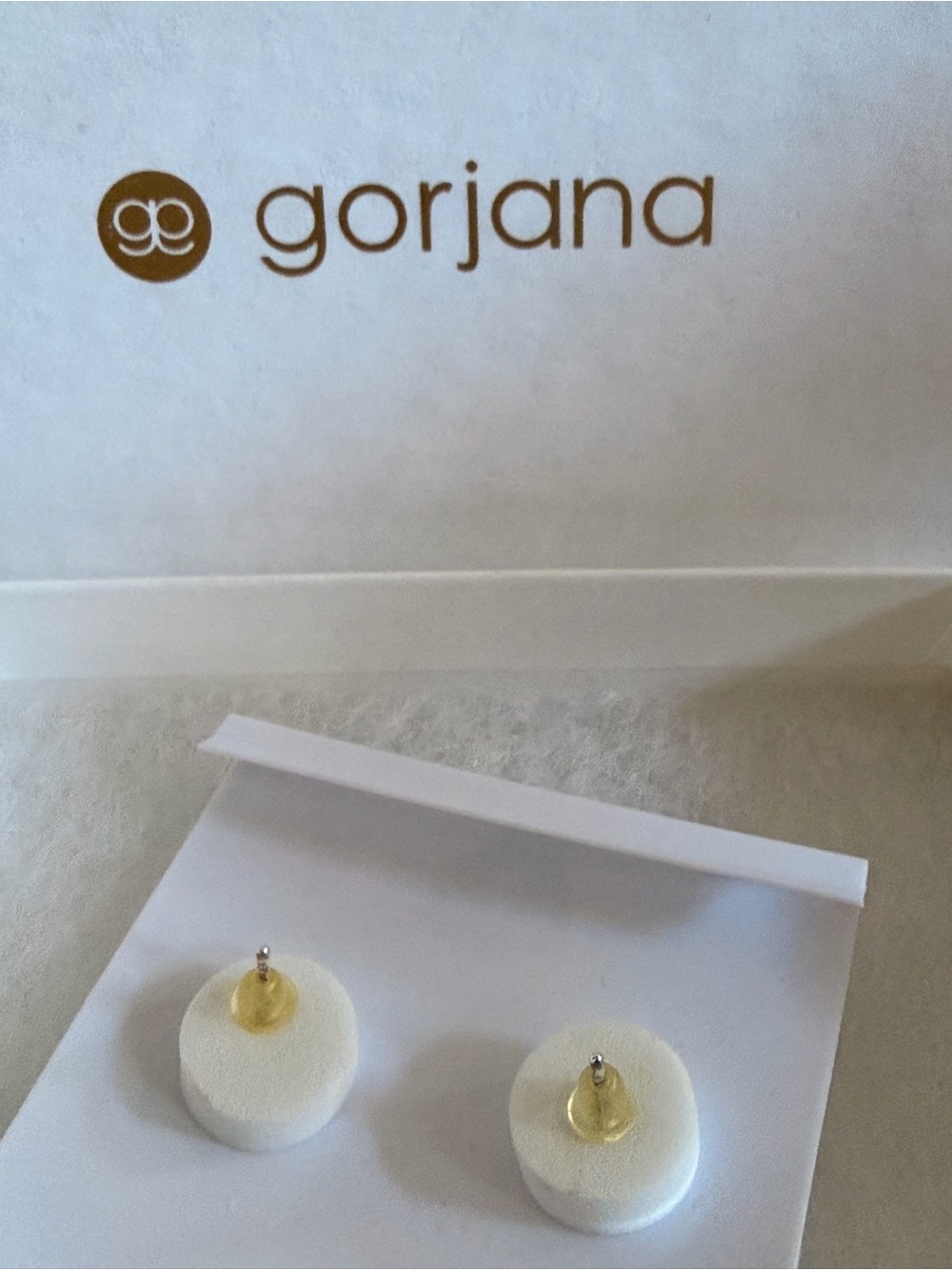 Gorjana Hammered Gold Disc Stud Earrings - Picture 3 of 3
